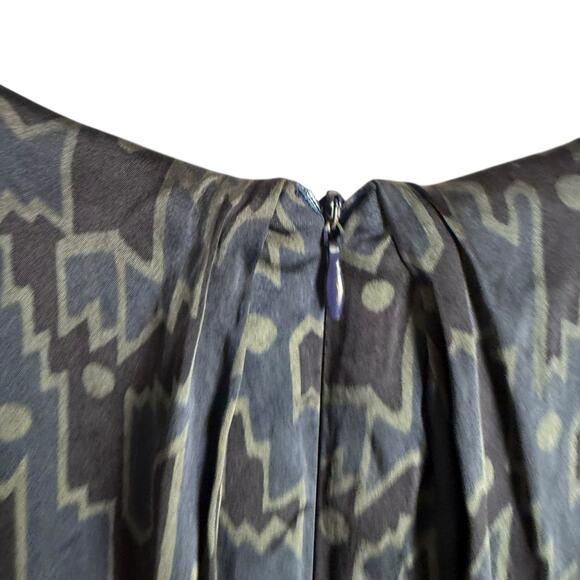 Etro Italian Silk Geometric Print 3/4 Sleeve Sheath Dress Size 8 - Picture 10 of 16